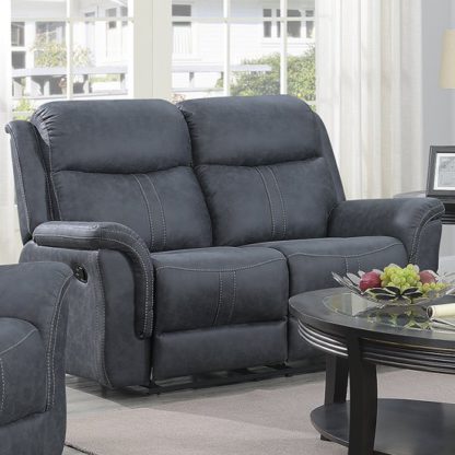 An Image of Proxima Fabric 2 Seater Sofa In Slate Grey