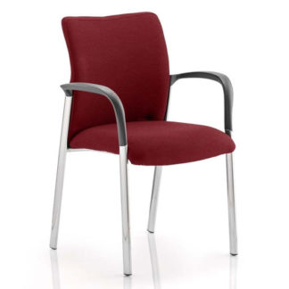 An Image of Academy Fabric Back Visitor Chair In Ginseng Chilli With Arms