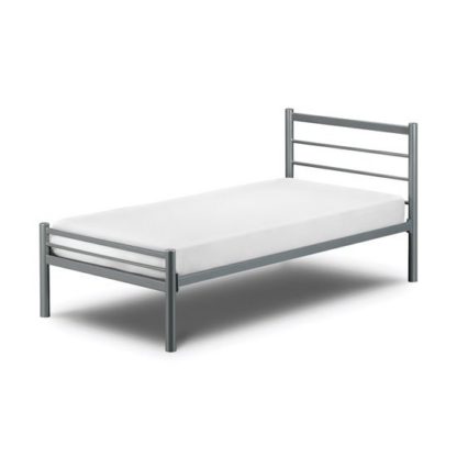 fe522dffc5335c3e700fcc6267a7bbb76a2f39645c69eeb73c41ff36e734d31f.jpg An Image of Lasca Metal Double Bed In Aluminium Finish