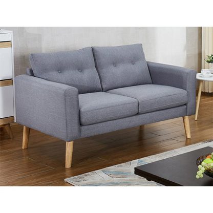fec823ad0f417015a07044e0b40e108648ca07fdd06df2d481f21e2e7d929b75.jpg An Image of Megan Fabric 2 Seater Sofa In Grey