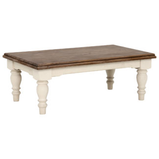 An Image of Carisbrooke Reclaimed Wood Rectangular Coffee Table, Stucco White