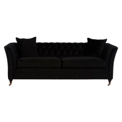 00ffb5526e298963e41778408cdba0ee4be39339ead4a6233e11ca67e9972e80.jpg An Image of Dartford Modern Fabric 3 Seater Sofa In Onyx