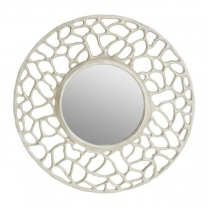 An Image of Templars Fusion Effect Wall Bedroom Mirror In Silver Frame