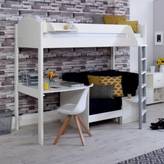 An Image of Nova B Childrens Highsleeper Bed with Desk and Futon