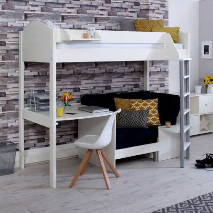 15fb4d08d2b37b8d752be5586bd49d3aa0329d9f373f7c88c7bc98f37477a127.jpg An Image of Nova B Childrens Highsleeper Bed with Desk and Futon