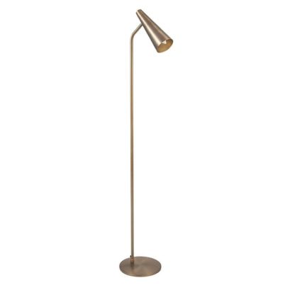1d3f99da0e393b87b1a046ef20959042ab28c55f1270c42e940e4a087f24817c.jpg An Image of Domme Floor Lamp - Antique Brass
