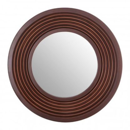 An Image of Coco Wall Bedroom Mirror In Brown Frame