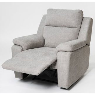 An Image of Jackson Fabric Recliner Armchair In Beige