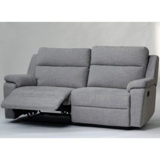 An Image of Jackson Fabric 3 Seater Recliner Sofa In Grey