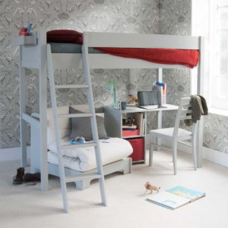 An Image of Pippin Childrens Highsleeper with Futon And Storage Desk