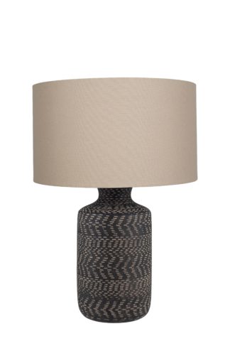 An Image of Nalpur Table Lamp - Black Stoneware