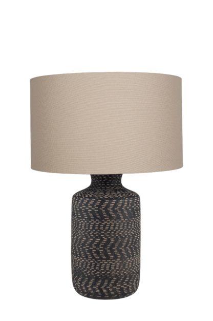 An Image of Nalpur Table Lamp - Black Stoneware