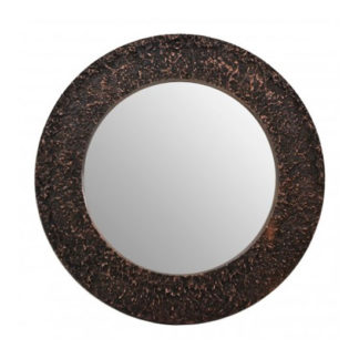 An Image of Almory Wall Bedroom Mirror In Copper Frame