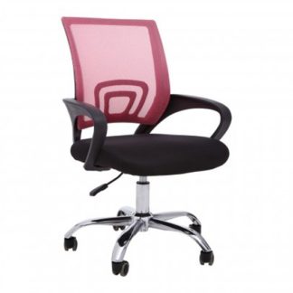 An Image of Velika Home And Office Chair In Pink With Armrest