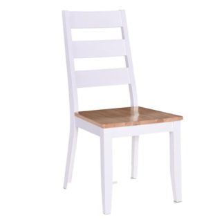 An Image of Rona Wooden Oak Solid Seat Dining Chair In Grey