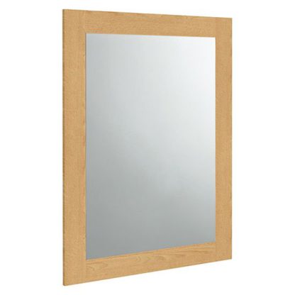 An Image of Wardle Bedroom Wall Mirror In Crafted Solid Oak Frame