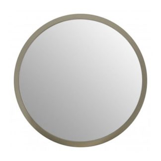 An Image of Athens Small Round Wall Bedroom Mirror In Silver Frame