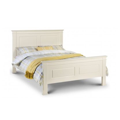 41fcf28ef003a04984f292e0698e4291471cd1962b09696d71014a91640d7872.jpg An Image of La Monte Double Bed In Silky Smooth Stone White