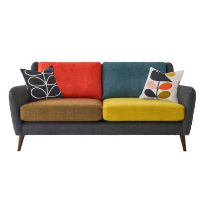 An Image of Orla Kiely Fern Large Sofa, Liffey Multi