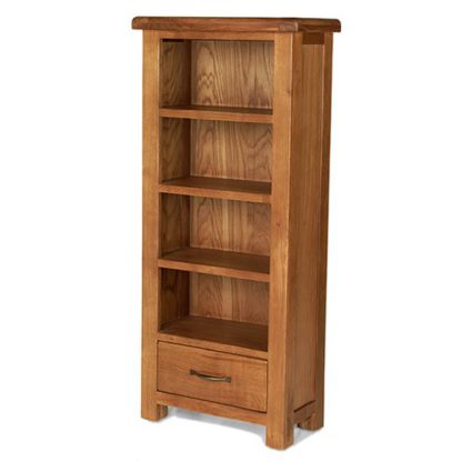An Image of Earls Wooden DVD Storage Stand In Chunky Solid Oak