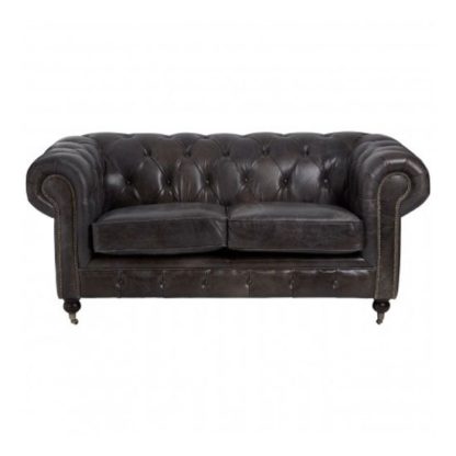 4c324c9bbbf91735f5418916cb20561babe1f8ea4406bb6da9848371f58573c9.jpg An Image of Sadalmelik 2 Seater Leather Sofa In Dark Grey