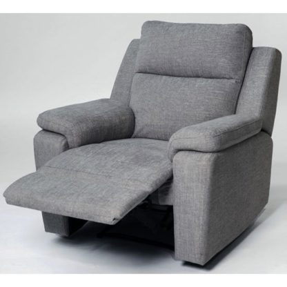 An Image of Jackson Fabric Recliner Armchair In Grey