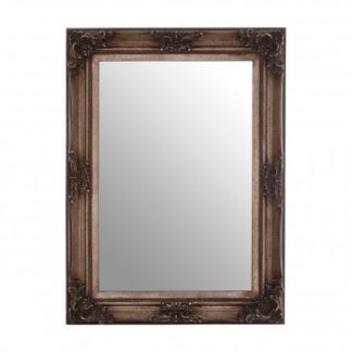 An Image of Antoine Wall Bedroom Mirror In Antique Silver Frame
