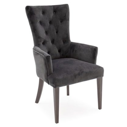 54a21e86868ba804adc0ff801fba2c61c9ee851b8beb7c8bc7864a76a1de36fb.jpg An Image of Pembroke Velvet Upholstered Armchair In Charcoal