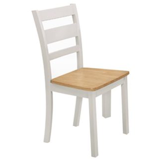An Image of Robin Wooden Oak Solid Seat Dining Chair In Grey