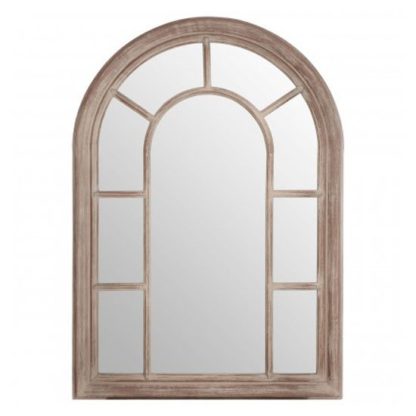 An Image of Sharia Window Design Wall Bedroom Mirror In Chinese Oak Frame