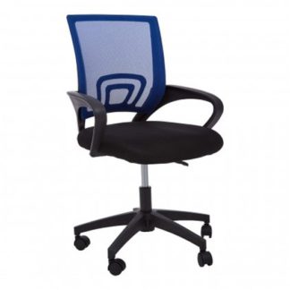 An Image of Velika Home And Office Chair In Blue With Armrest