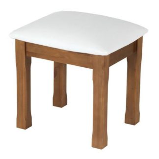 An Image of Herndon Wooden Dressing Table Stool In Lacquered