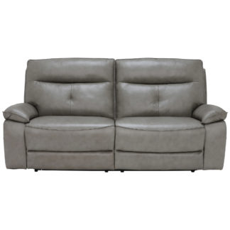 An Image of Aria 3 Seater Electric Recliner Sofa, Leather