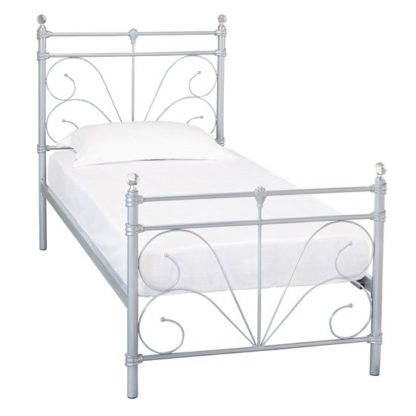 6c706d6eb232a772911e19cc35f449f9c55ed03eed62def925e923bbb22ea992.jpg An Image of Sienna Metal Single Bed In Silver