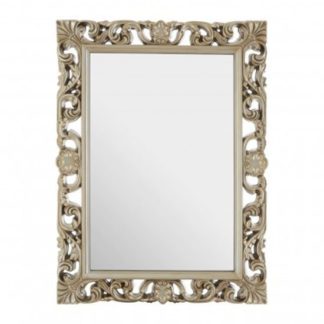 An Image of Sutu Garland Design Wall Bedroom Mirror In Luxurious Gold Frame