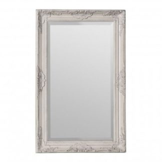 An Image of Rustin Classical Design Wall Bedroom Mirror In Cream Frame