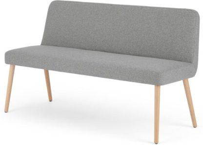 An Image of MADE Essentials Adams Dining Bench, Mountain Grey