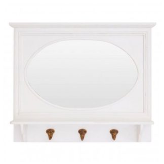 An Image of Whitely Wall Bedroom Mirror In Cool White Frame
