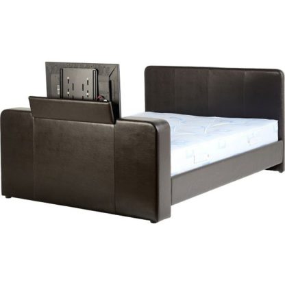 An Image of Preston Double TV Bed in Expresso Brown