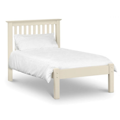 8cb1c5522185ca8d0ad6b087aaedabeef4f466ebf3a12745e1194b3b0a3dd7bc.jpg An Image of Barcelona Wooden Low Foot End Single Bed In Stone White