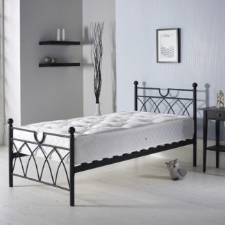 An Image of Dales Contemporary Single Bed In Black Metal