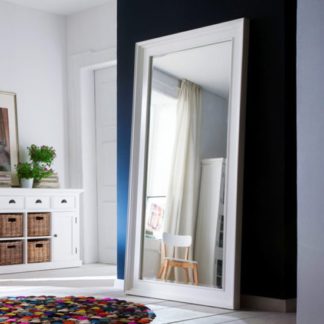 An Image of Allthorp Grand Bedroom Mirror In Classic White