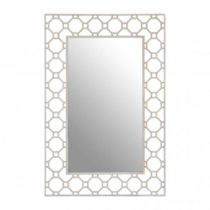 An Image of Zaria Arabesque Wall Bedroom Mirror In Antique Silver Frame