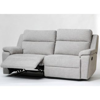An Image of Jackson Fabric 3 Seater Recliner Sofa In Beige