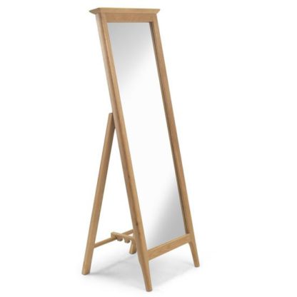 a4152c7d46a53858fbfe27c60ae03044ae21bf150df5d81435ddb6dbb9d1db66.jpg An Image of Courbet Cheval Mirror In Light Solid Oak Frame