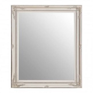 An Image of Classily Wall Bedroom Mirror In Silver Frame