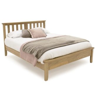An Image of Ramore Wooden Low Footboard Double Bed In Natural