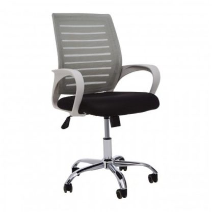 An Image of Bicot Home And Office Chair With Armrests In Grey