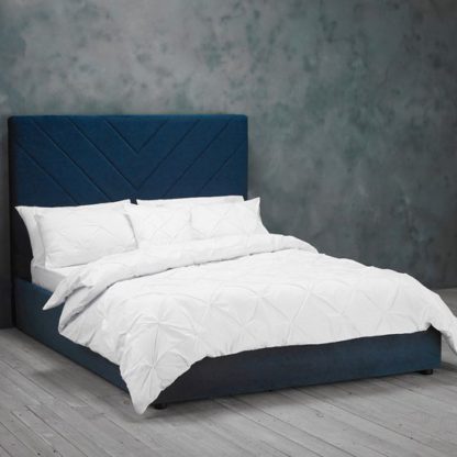 b56c3eb9b03ff434fa3063c103bf289e6e05139e3fef9ef20163c2536c82c150.jpg An Image of Islington Double Fabric Bed In Royal Blue