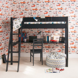 An Image of Pippin Childrens Highsleeper with Full Length Desk
